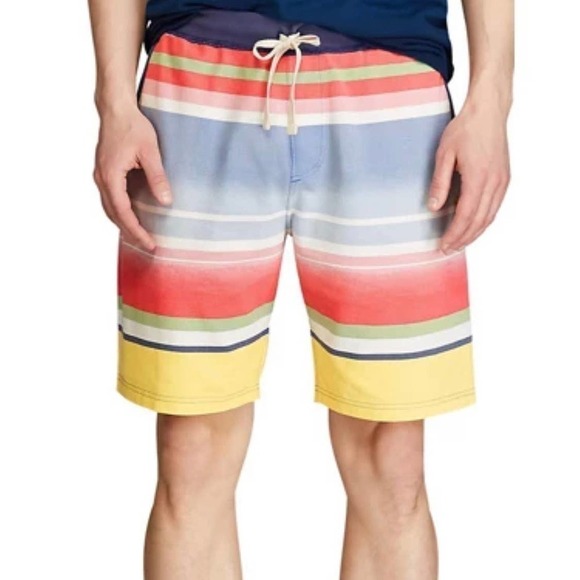 Polo Ralph Lauren Sunset Stripped Mesh Shorts Mens XS - Picture 2 of 6